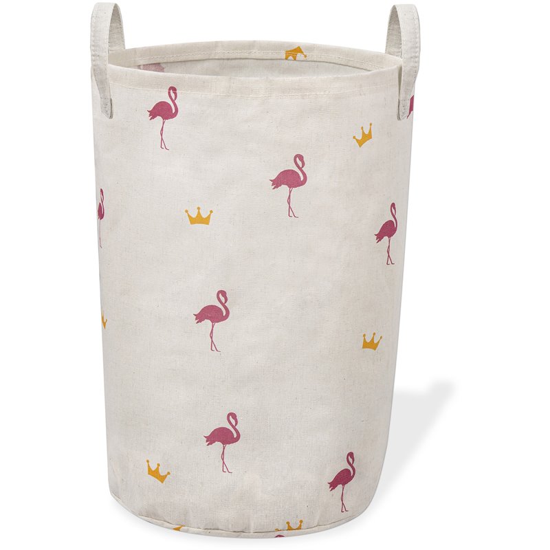 Safdie & Co. Printed Foldable Laundry Basket Flamingo Multi-Color