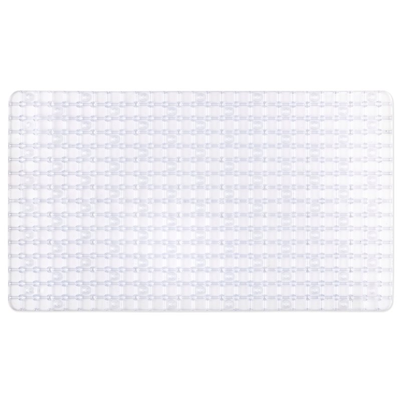Safdie & Co. Bath Mat with Anti-Slip Suction Cups in Clear