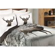 Safdie & Co. 2-piece Deer In Snowy Forest Twin Comforter Set in Multi-Color