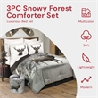 Safdie & Co. 3-piece Deer Microfiber Double Queen Comforter Set in Multi-Color