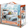 Safdie & Co. 3-piece Microfiber Double Queen Comforter Set in Multi-Color