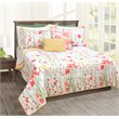 Safdie & Co. 2-piece Adalia Premium Microfiber Twin Quilt Set in Multi-Color