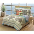 Safdie & Co. 3-piece Majorca Microfiber Double Queen Quilt Set in Multi-Color