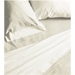 Safdie & Co. 4-piece Reversible Sateen Premium Cotton Queen Sheet Set in Natural