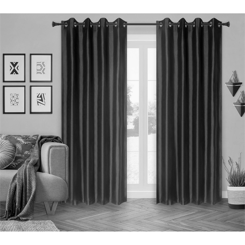 Safdie & Co. Wrinkle Free Curtain Silk Look 86