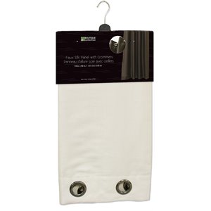 Safdie & Co. Wrinkle Free Curtain Silk Look 86&quotL in Ivory
