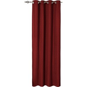 Safdie & Co. Wrinkle Free Curtain Foulard Room Darkening 84&quotL in Pomegranate