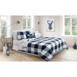 Safdie & Co. 3-piece Polyester King Check Comforter Set in Navy