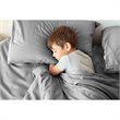 Safdie & Co. 3-piece Modern Polyester Solid Twin Sheet Set in Gray Finish