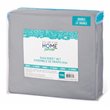 Safdie & Co. 3-piece Modern Polyester Solid Twin Sheet Set in Gray Finish