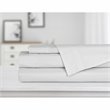 Safdie & Co. 4-piece Modern Polyester Solid Double Sheet Set in Gray Finish