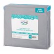 Safdie & Co. 4-piece Modern Polyester Solid Double Sheet Set in Gray Finish