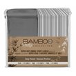 Safdie & Co. 4-piece Modern Polyester Solid Stripe Queen Sheet Set in Gray