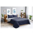 Safdie & Co. 2-piece Modern Polyester Double Queen Quilt Set in Blue