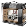 Safdie & Co. 3-piece Polyester Buffalo Plaid King Comforter Set in Gray