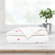 Safdie & Co. 4-piece Modern Polyester Flamingo Double Sheet Set in White
