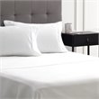 Safdie & Co. 4-piece Modern Polyester Solid Double Sheet Set in White