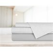 Safdie & Co. 3-piece Modern Polyester Twin Sheet Set in Printed and Solid Gray