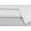 Safdie & Co. 4-piece Modern Polyester Double Sheet Set in Printed and Solid Gray