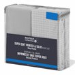 Safdie & Co. 4-piece Modern Polyester Double Sheet Set in Printed and Solid Gray