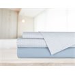 Safdie & Co. 4-piece Modern Polyester Double Sheet Set in Printed and Solid Blue