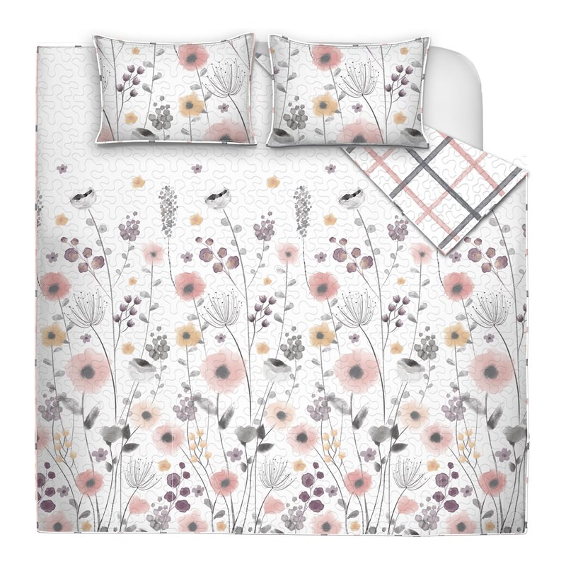Safdie & Co. 3-piece Polyester Mirabelle King Quilt Set in Multi-Color