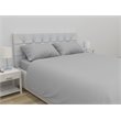 Safdie & Co. 4-piece Modern Polyester Solid Double Sheet Set in Light Gray