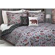 Safdie & Co. 3-piece Polyester Wild & Free King Quilt Set in Multi-Color