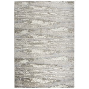 Encore 5'2&quot x 7'3&quot Abstract Beige/Gray/Rust/Blue Power-Loomed Area Rug