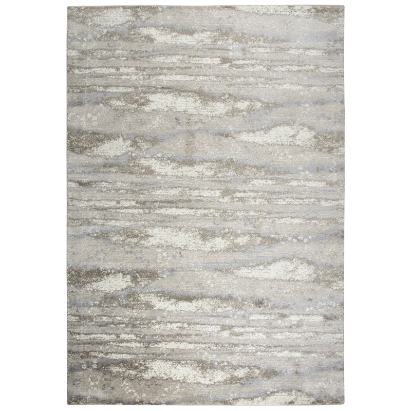 Encore 8' x 10' Abstract Beige/Gray/Rust/Blue Power-Loomed Area Rug