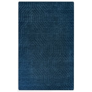 Technique 2'6&quot x 8' Solid Navy Hand Loomed Area Rug
