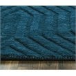 Technique 5' x 8' Solid Navy Hand Loomed Area Rug