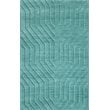 Technique 3' x 5' Solid Blue/Dark Teal Hand Loomed Area Rug