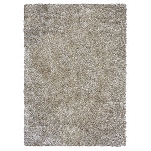 Kempton 6' x 9' Solid Khaki/Ivory Tufted Area Rug