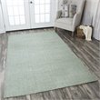Twist 8' x 10' Chevron Green Off White Hand Woven Area Rug