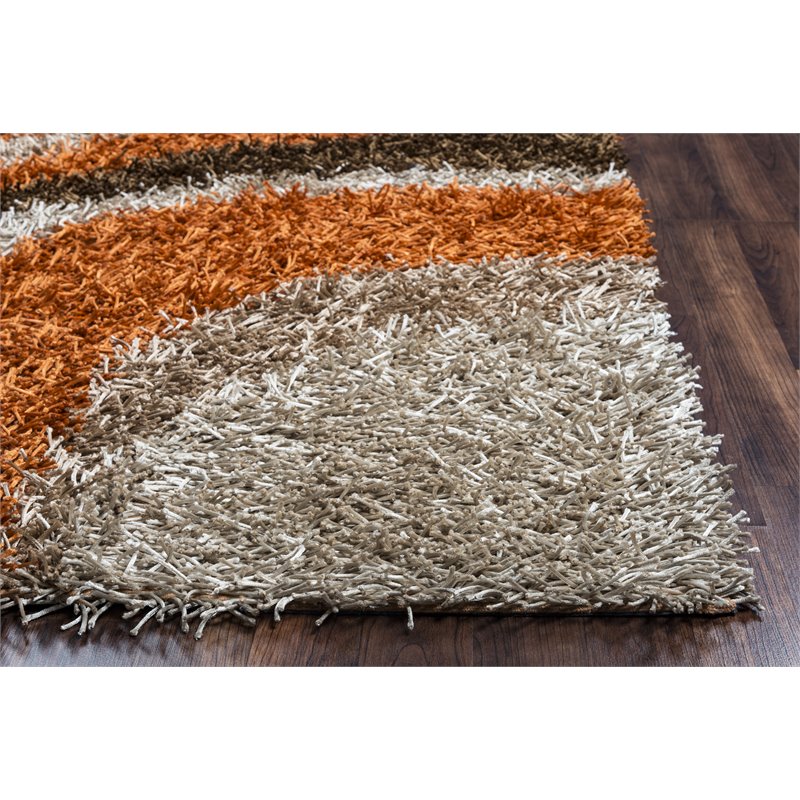 Kempton 8' x 10' Stripe Multi/Ivory Tufted Area Rug