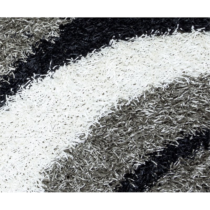 Kempton 5' x 7' Stripe Multi/Ivory Tufted Area Rug