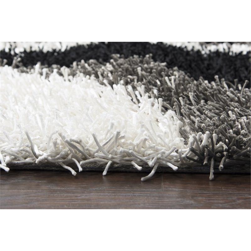 Kempton 5' x 7' Stripe Multi/Ivory Tufted Area Rug