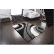 Kempton 5' x 7' Stripe Multi/Ivory Tufted Area Rug
