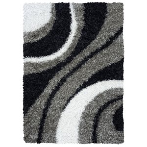 Kempton 5' x 7' Stripe Multi/Ivory Tufted Area Rug
