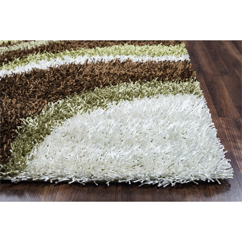 Kempton 5' x 7' Stripe Multi/Ivory Tufted Area Rug