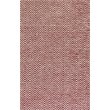Twist 3' x 5' Chevron Burgundy  Off White Hand Woven Area Rug