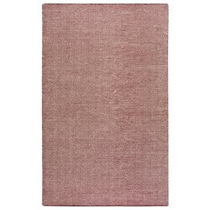 Twist 5' x 8' Chevron Burgundy  Off White Hand Woven Area Rug