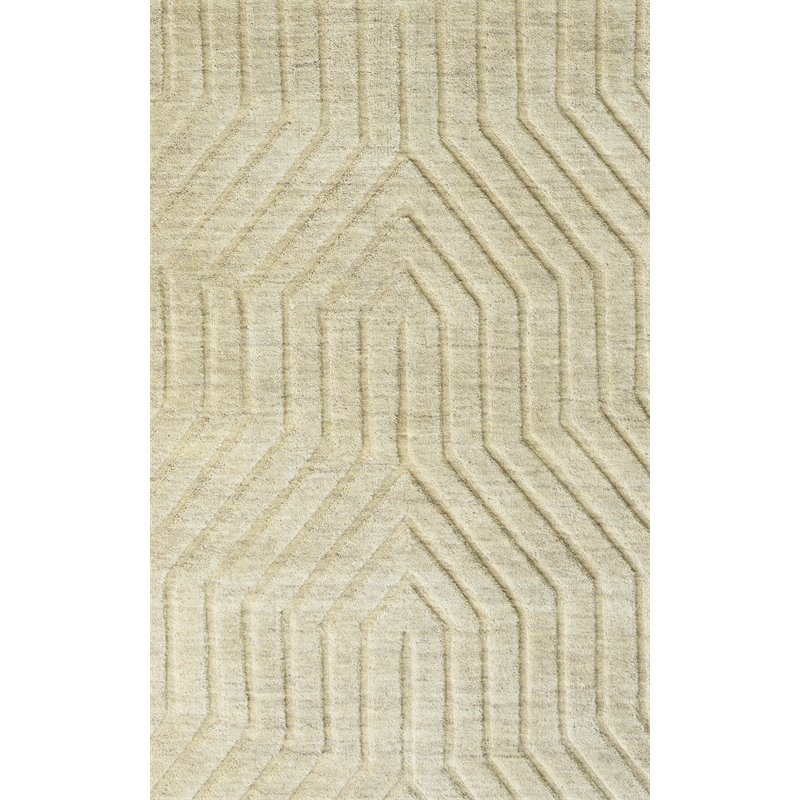 Technique 5' x 8' Solid Tan Hand Loomed Area Rug