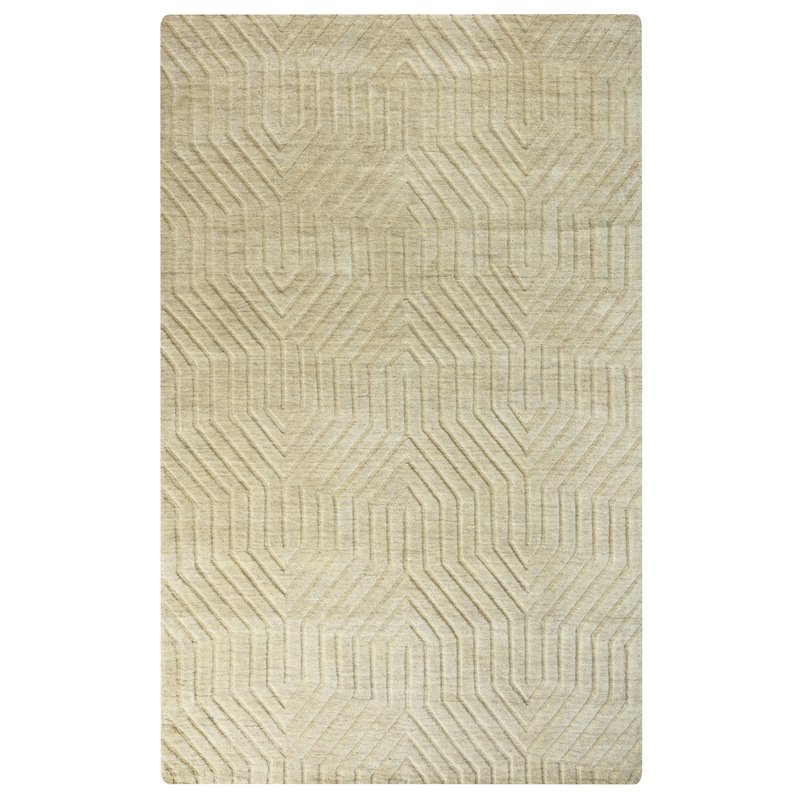Technique 5' x 8' Solid Tan Hand Loomed Area Rug