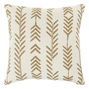 Donny Osmond Stripe 20&quot x 20&quot Cotton Pillow Cover in Gold