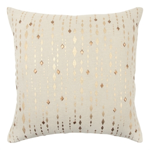 Rizzy Home Stripe 20&quot x 20&quot Cotton Pillow Cover in Gold/Natural