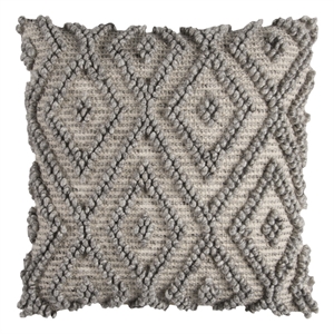 Rizzy Home Geometric 20&quot x 20&quot Cotton Pillow Cover in Natural/Gray