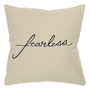 Rizzy Home Sentiment 20&quot x 20&quot Cotton Canvas Pillow Cover in Natural