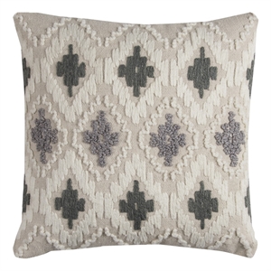 Rizzy Home Ikat 20&quot x 20&quot Cotton Pillow Cover in Natural Indigo